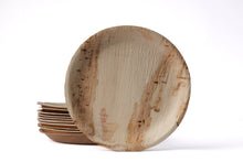 Load image into Gallery viewer, 9&quot; Round Palm Leaf Plate
