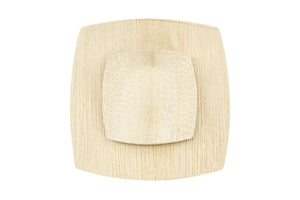 Party Eco Dinnerware Set of 400 pcs | 6" & 10" Square Plates