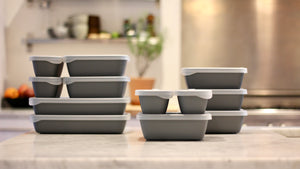 Reusable Rectangular Container Large - 61 oz (12 pcs)