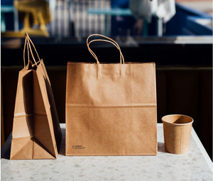 Take-out bag with x-large handle (case of 200) - Greenovation - Eco dinnerware Wholesale Store