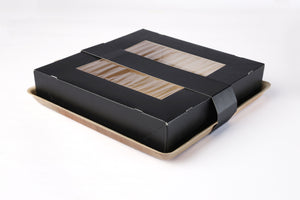 10.5" Palm Leaf Tray with Separate Paper Top Lid, 10 pack or 100 case - IN STOCK MAY 12,2025