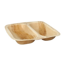 Load image into Gallery viewer, 2 Compartment square bowl(10.5&quot;) , 25 pack
