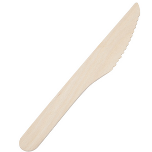 15 cm (6") Wooden Knives, 100 pack - Greenovation - Eco Dinnerware