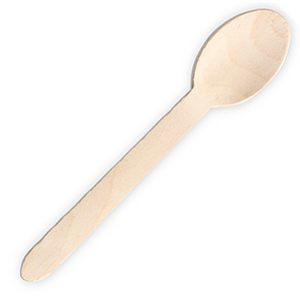 15 cm (6") Wooden Spoons, 100 pack - Greenovation - Eco Dinnerware