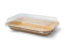 Load image into Gallery viewer, 8.25&quot; x 5.5&quot; Rectangle Tray with Clear rPET Lid - 50/200 Case (10oz)
